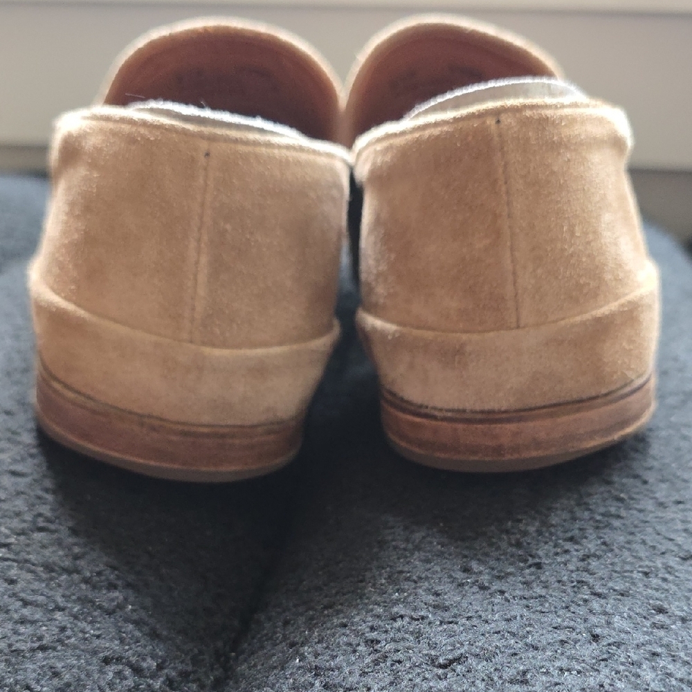 John Varvatos Men's Suede Loafers in Light Brown - Picture 5 of 6